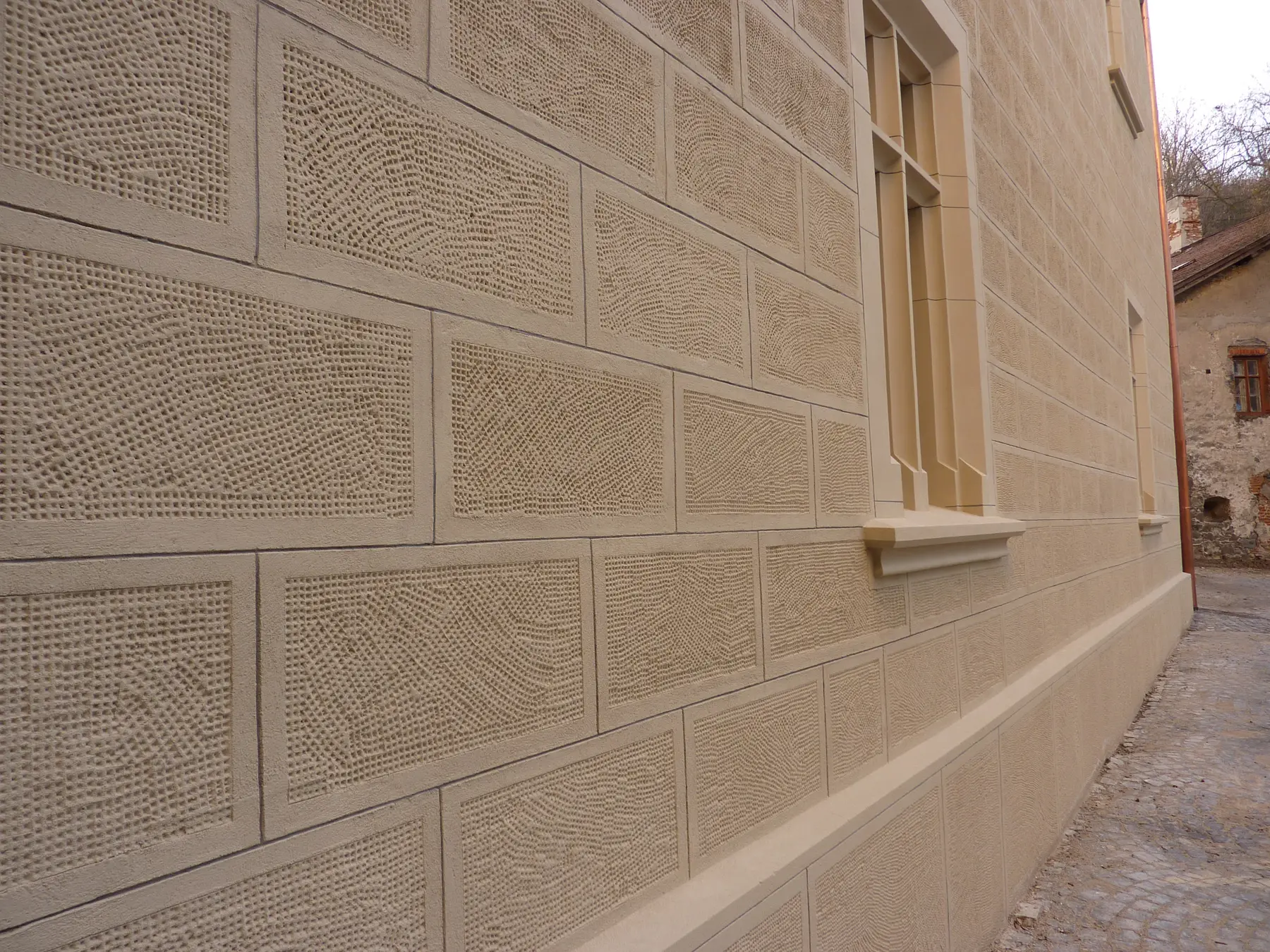 Detail štruktúry kvádrovania na fasáde